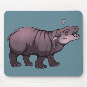 Zwergflusspferdbaby Mousepad