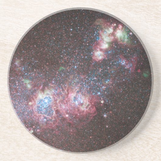 Zwerggalaxie NGC 4214 Sandstein Untersetzer (Vorne)