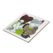 Zwerghuhn-Feder mit Beinen versehen Fliese (Seite)