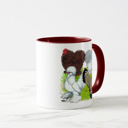 Zwerghuhn-Feder mit Beinen versehen Tasse (VorderseiteRechts)