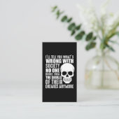 Zwergische Sarkastische Falsche Gesellschaft Schäd Visitenkarte (Stehend Vorderseite)