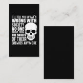 Zwergische Sarkastische Falsche Gesellschaft Schäd Visitenkarte (Vorne/Hinten)
