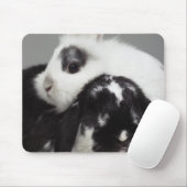 Zwergkaninchen, über Hüftgewächse neigend Mousepad (Mit Mouse)