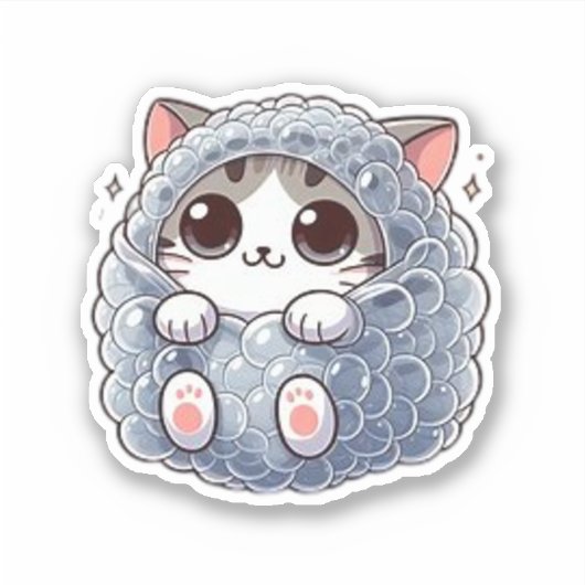 Zwergkatze Aufkleber (Vorderseite)