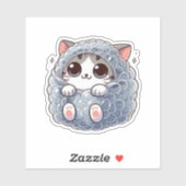 Zwergkatze Aufkleber (Blatt)