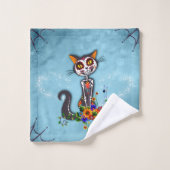 Zwergkatze Badhandtuch Set (Waschlappen)