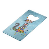 Zwergkatze Geldbeutel Flaschenöffner (Rückseite Schrägansicht)