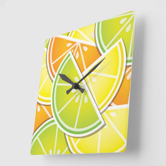 Zwergkeile Quadratische Wanduhr (Winkel)