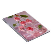 Zwergkirschen aus Naturstein mit rosa Splash Notizblock (Rechte Seite)