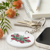 Zwergknospen. Wasserfarbe Zusammensetzung der Blum Schlüsselanhänger (Vorderseite rechts)