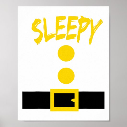 Zwergkostüm - Fun Halloween-Geschenk Idee - Schlaf Poster (Vorne)