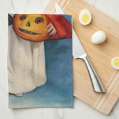 Zwergmädchen mit ihrer schwarzen Katze Handtuch (Viertel Falte)