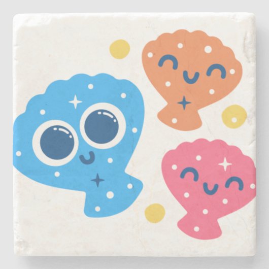 Zwergmuscheln Steinuntersetzer (Vorderseite)