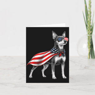 Zwergpinscher 4. Juli Amerikanische Flagge Karte