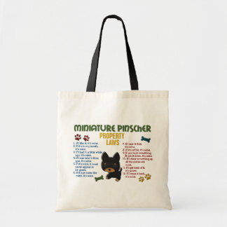 Zwergpinscher-Eigentums-Gesetze 4 Tragetasche
