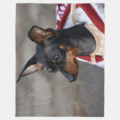 Zwergpinscher Fleecedecke (Vorderseite)