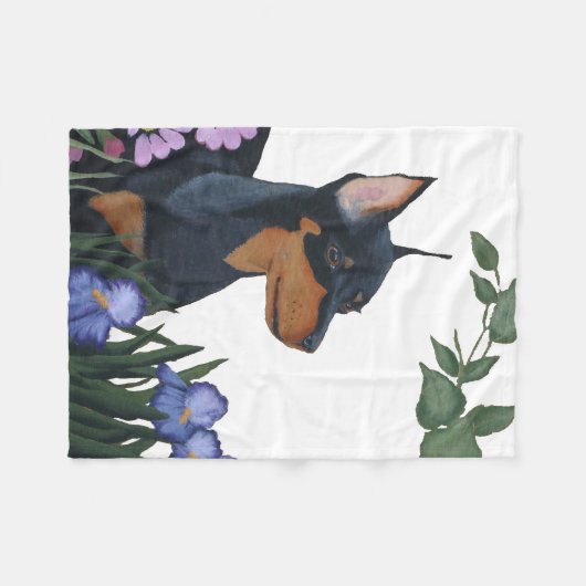 Zwergpinscher Fleecedecke (Vorderseite (Horizontal))