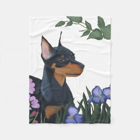 Zwergpinscher Fleecedecke (Vorderseite)