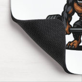 Zwergpinscher Gewichtheben Bodybuilder Worko Mousepad (Ecke)