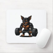 Zwergpinscher Gewichtheben Bodybuilder Worko Mousepad (Mit Mouse)