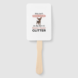 Zwergpinscher Glitter Lustiges Hund-Shirt Design_ Fächer