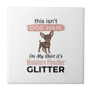 Zwergpinscher Glitter Lustiges Hund-Shirt Design_ Fliese