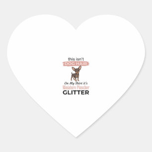 Zwergpinscher Glitter Lustiges Hund-Shirt Design_ Herz-Aufkleber