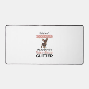 Zwergpinscher Glitter Lustiges Hund-Shirt Design_ Schreibtischunterlage