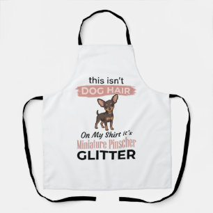 Zwergpinscher Glitter Lustiges Hund-Shirt Design_ Schürze