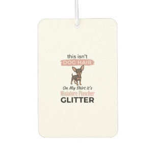 Zwergpinscher Glitter Lustiges Hundeshirt Design_ Autolufterfrischer