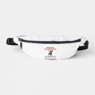 Zwergpinscher Glitter Lustiges Hundeshirt Design_ Bauchtasche