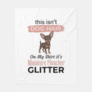 Zwergpinscher Glitter Lustiges Hundeshirt Design_ Fleecedecke