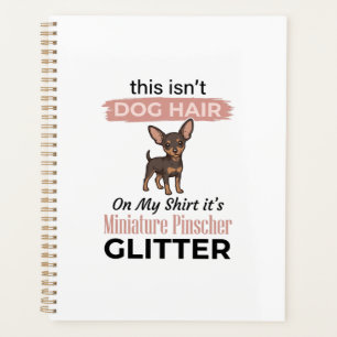 Zwergpinscher Glitter Lustiges Hundeshirt Design_ Planer