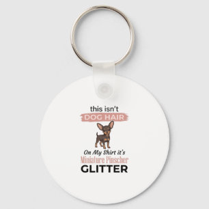 Zwergpinscher Glitter Lustiges Hundeshirt Design_ Schlüsselanhänger
