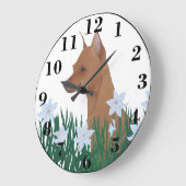 Zwergpinscher Große Wanduhr (Winkel)