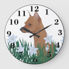 Zwergpinscher Große Wanduhr