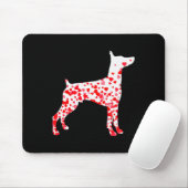 Zwergpinscher Herz Hund Valentinstag Mousepad (Mit Mouse)
