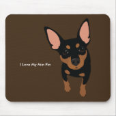 Zwergpinscher-Hund Mousepad (schwarzes TAN) (Vorne)