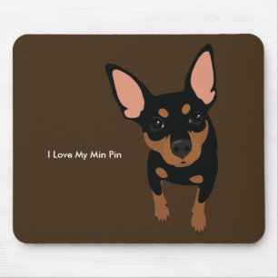 Zwergpinscher-Hund Mousepad (schwarzes TAN)