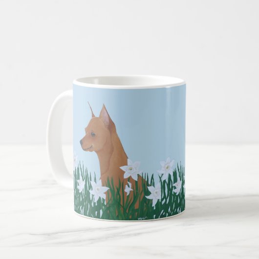 Zwergpinscher Kaffeetasse (Vorderseite Links)