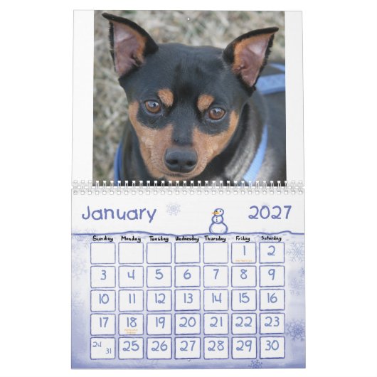 Zwergpinscher! Kalender (Jan 2027)