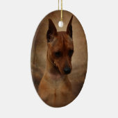 Zwergpinscher Keramik Ornament (Rechts)