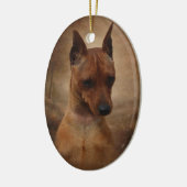 Zwergpinscher Keramik Ornament (Links)