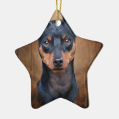Zwergpinscher Keramikornament (Links)