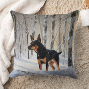 Zwergpinscher Lass es schneien Weihnachten Kissen