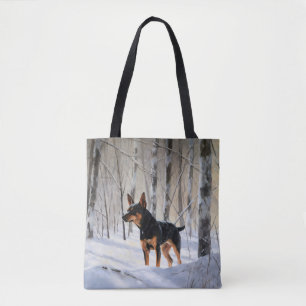 Zwergpinscher Lass es schneien Weihnachten Tasche