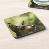 Zwergpinscher (Minute-Button) Untersetzer (Linke Seite)