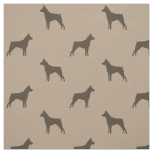 Zwergpinscher Silhouetten MinPins Gemustert Stoff