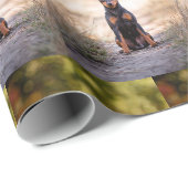 Zwergpinscher sitzend geschenkpapier (Rolleneckpunkt)