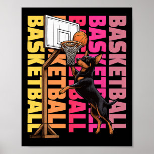 Zwergpinscher Sketll Sport Hundeliebhaber Poster